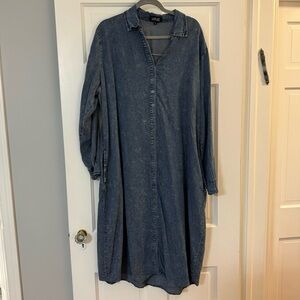 Chambray shirt dress